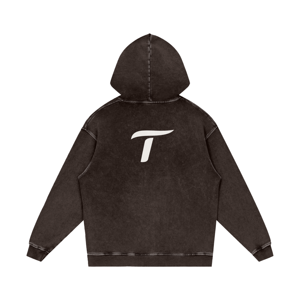 Traintuitive Washed Loose Cotton Hoodie