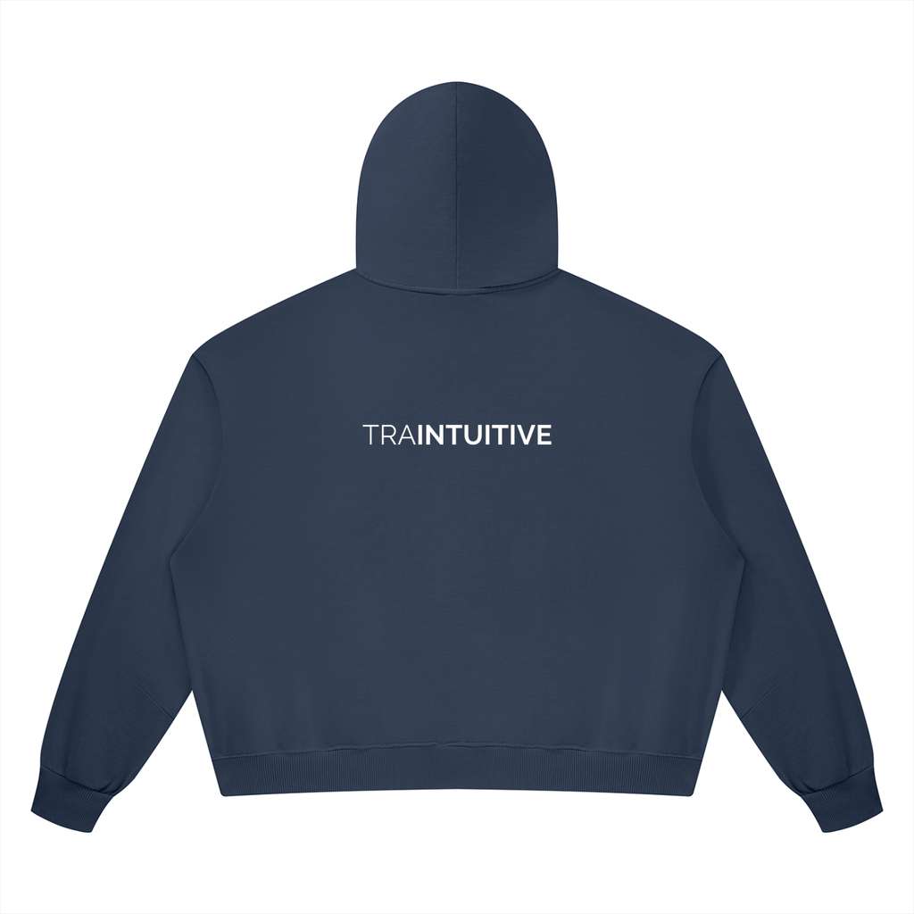 Traintuitive Vintage Wash Boxy Full Zip Hoodie
