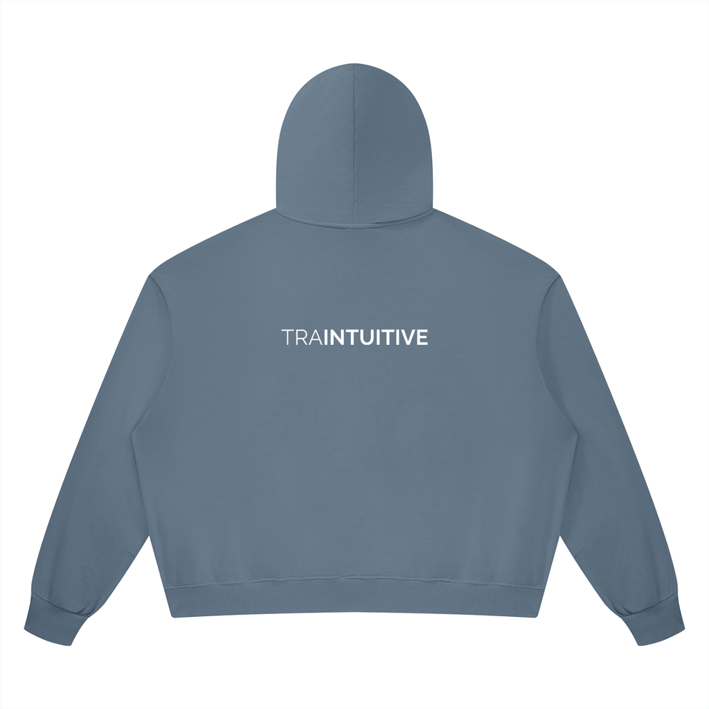 Traintuitive Vintage Wash Boxy Full Zip Hoodie