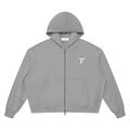 Traintuitive Vintage Wash Boxy Full Zip Hoodie