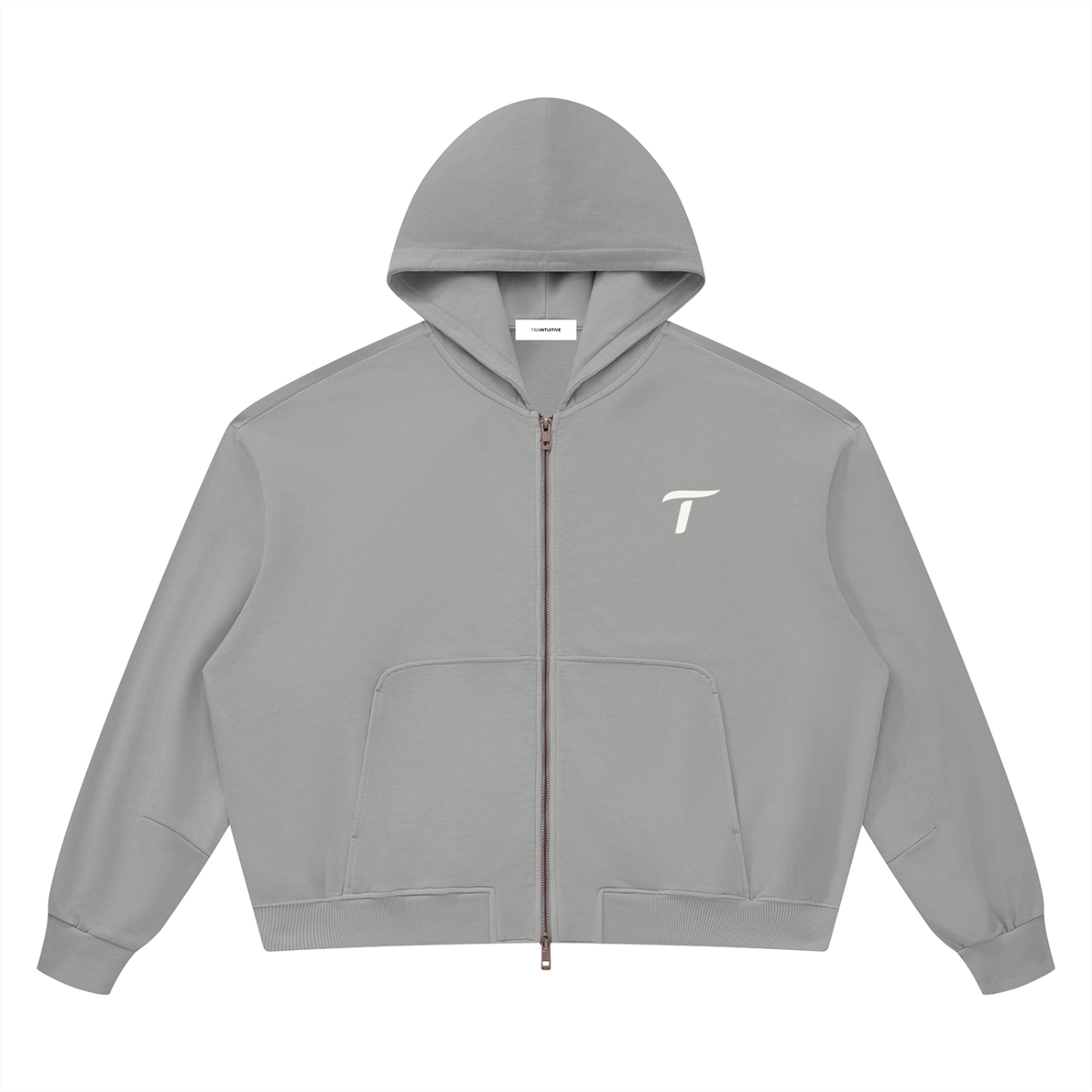 Traintuitive Vintage Wash Boxy Full Zip Hoodie