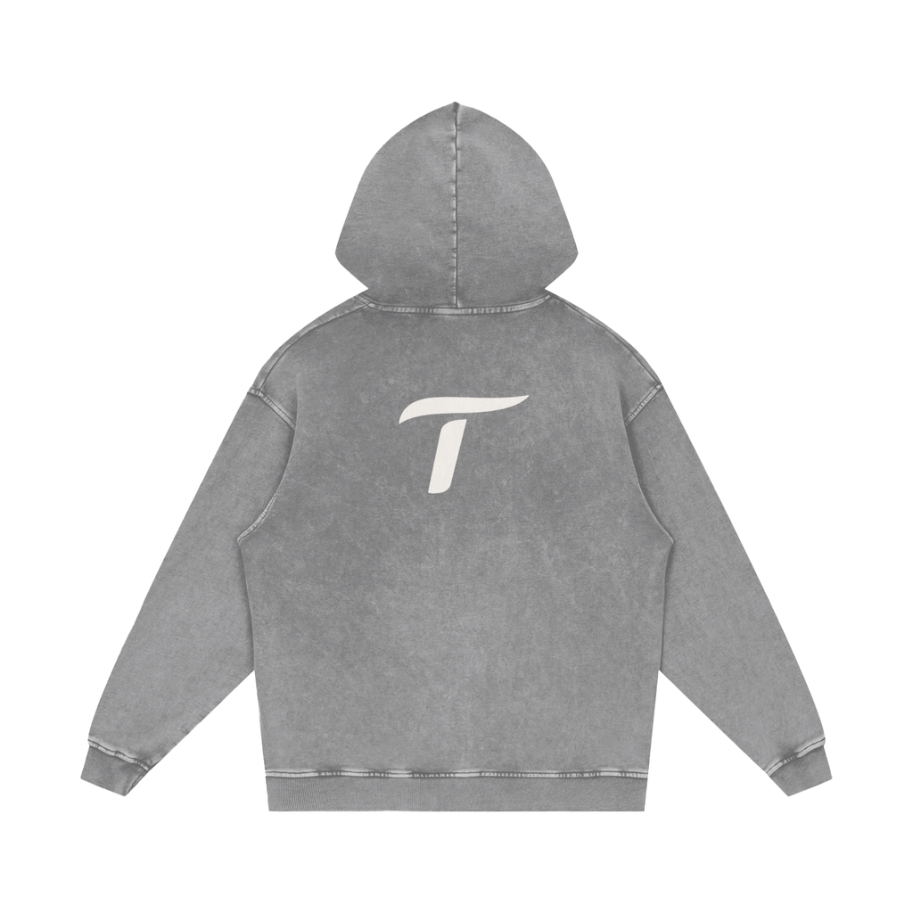 Traintuitive Washed Loose Cotton Hoodie