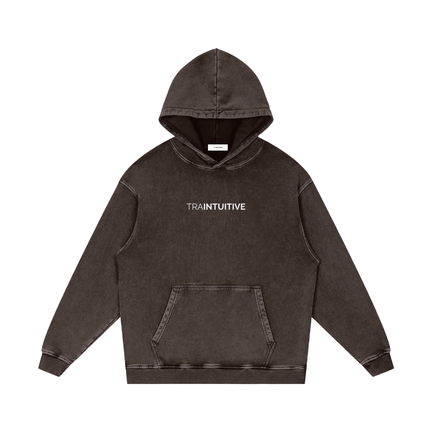 Traintuitive Washed Loose Cotton Hoodie
