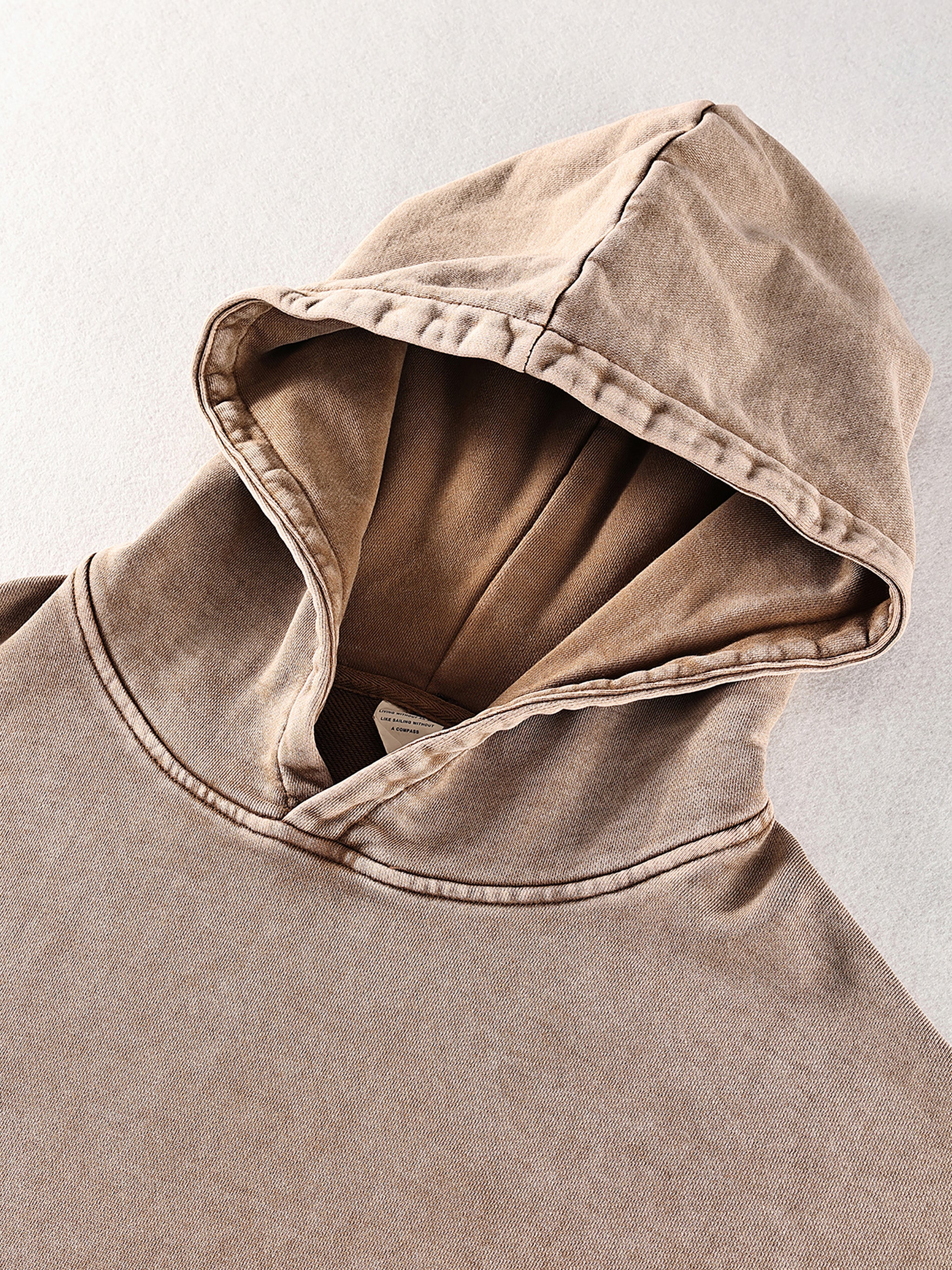 Traintuitive Washed Loose Cotton Hoodie